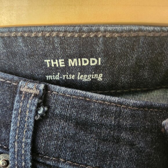 Adriano Goldschmied Women's The Middi Mid-rise legging 26R Blue Denim - Picture 3 of 6